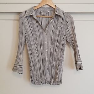 Striped Button Down Dress Shirt EUC
